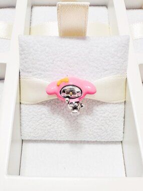 925 Sterling Silver Sanrio My Melody Charm Bead Fits Pandora Charm Bracelets
